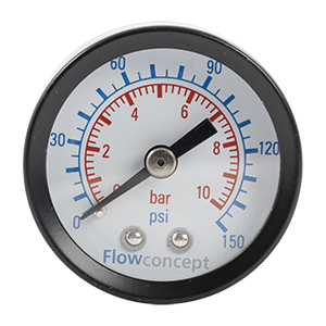 TJEP Pressure gauge, 0-10 bar 1/8" 